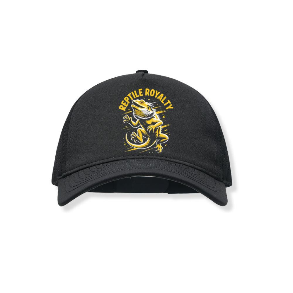 Reptile Royalty Lizard Vintage Graphic Black Hat