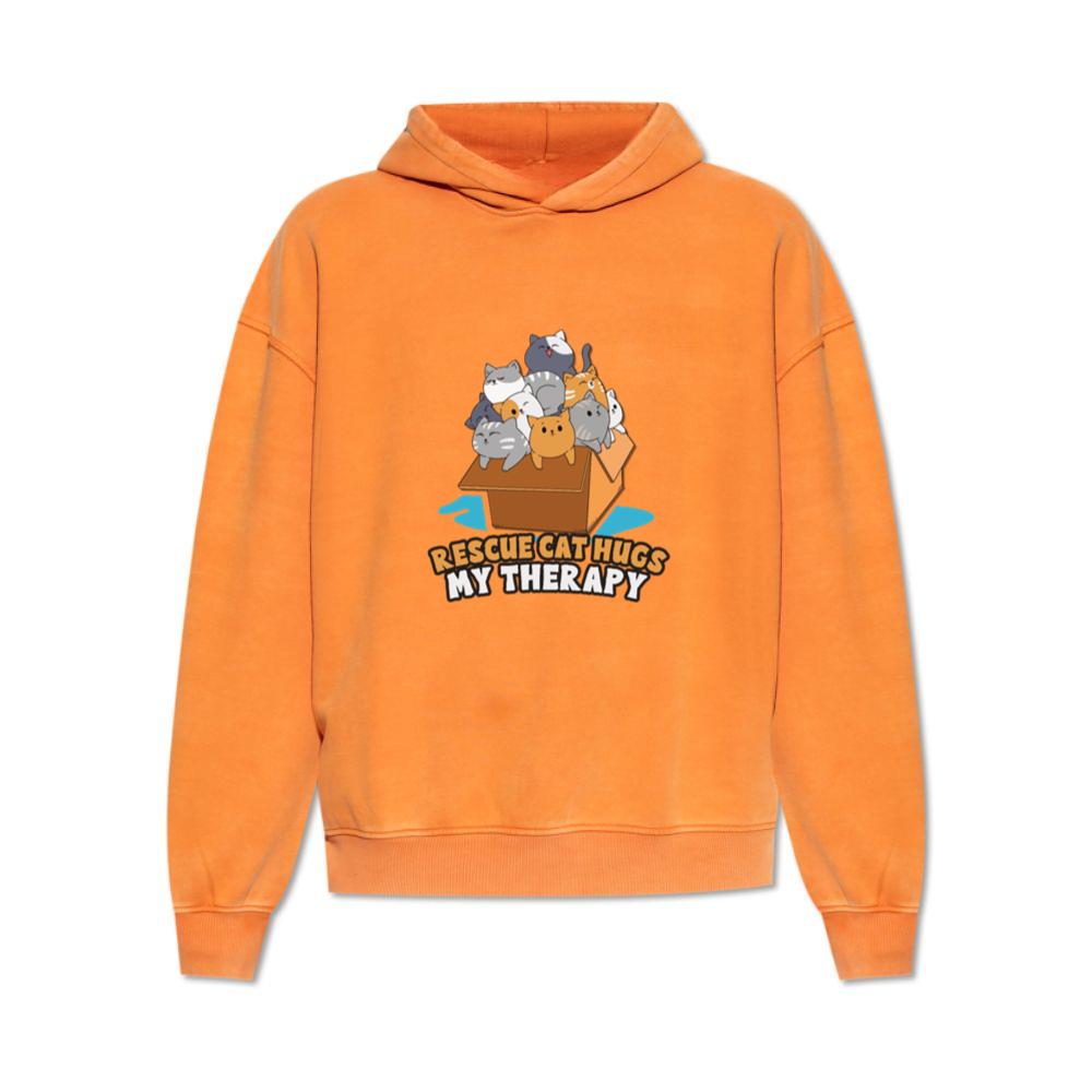 Rescue Cat Hugs My Therapy Animal Rescue Adoption Gift Hoodie