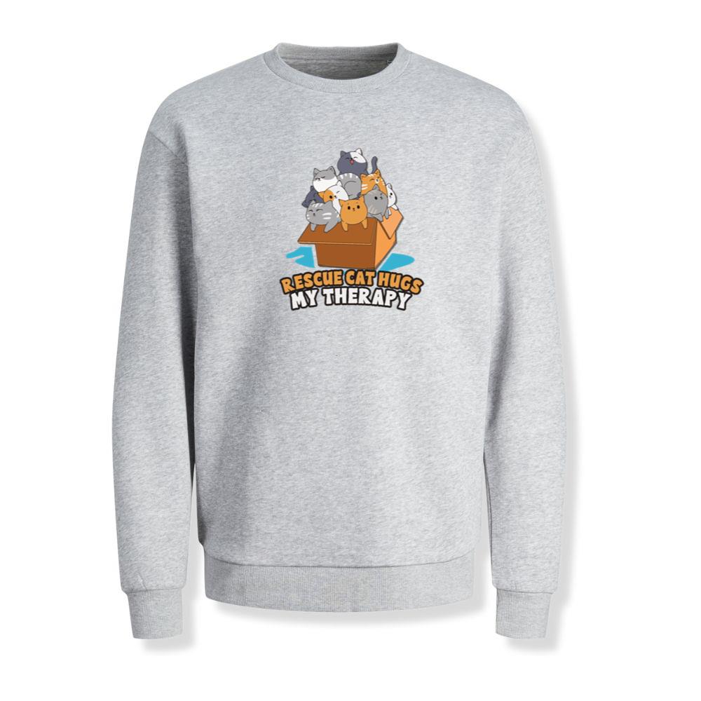 Rescue Cat Hugs My Therapy Animal Rescue Adoption Gift Sweatshirt