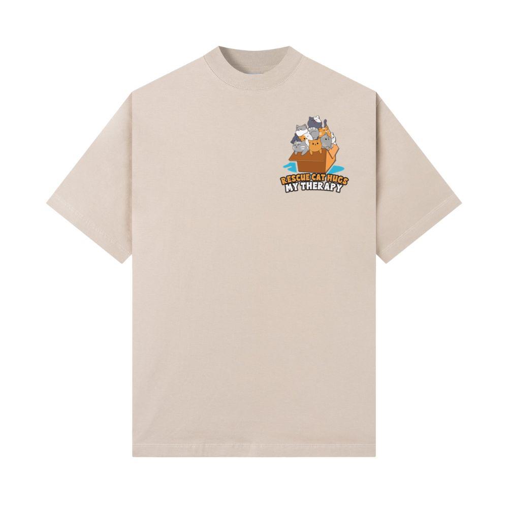 Rescue Cat Hugs My Therapy Animal Rescue Adoption Gift T-Shirt