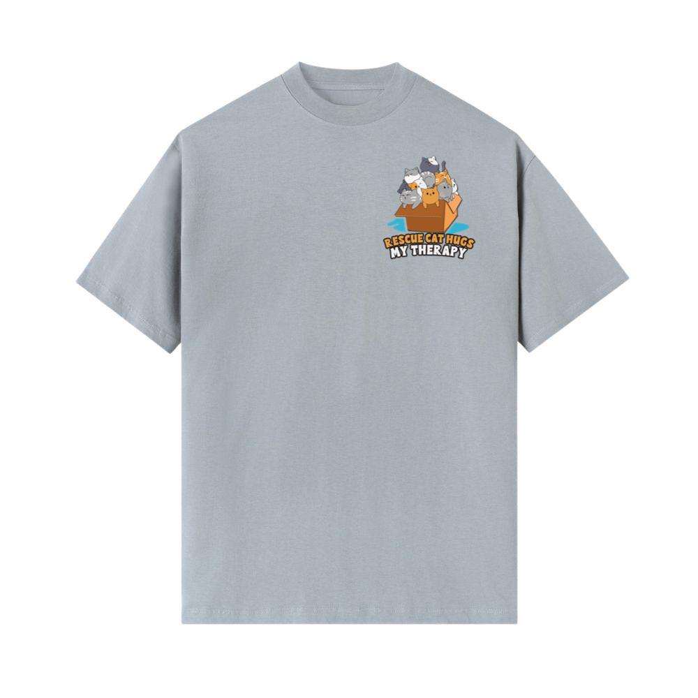 Rescue Cat Hugs My Therapy Animal Rescue Adoption Gift T-Shirt - Image 2