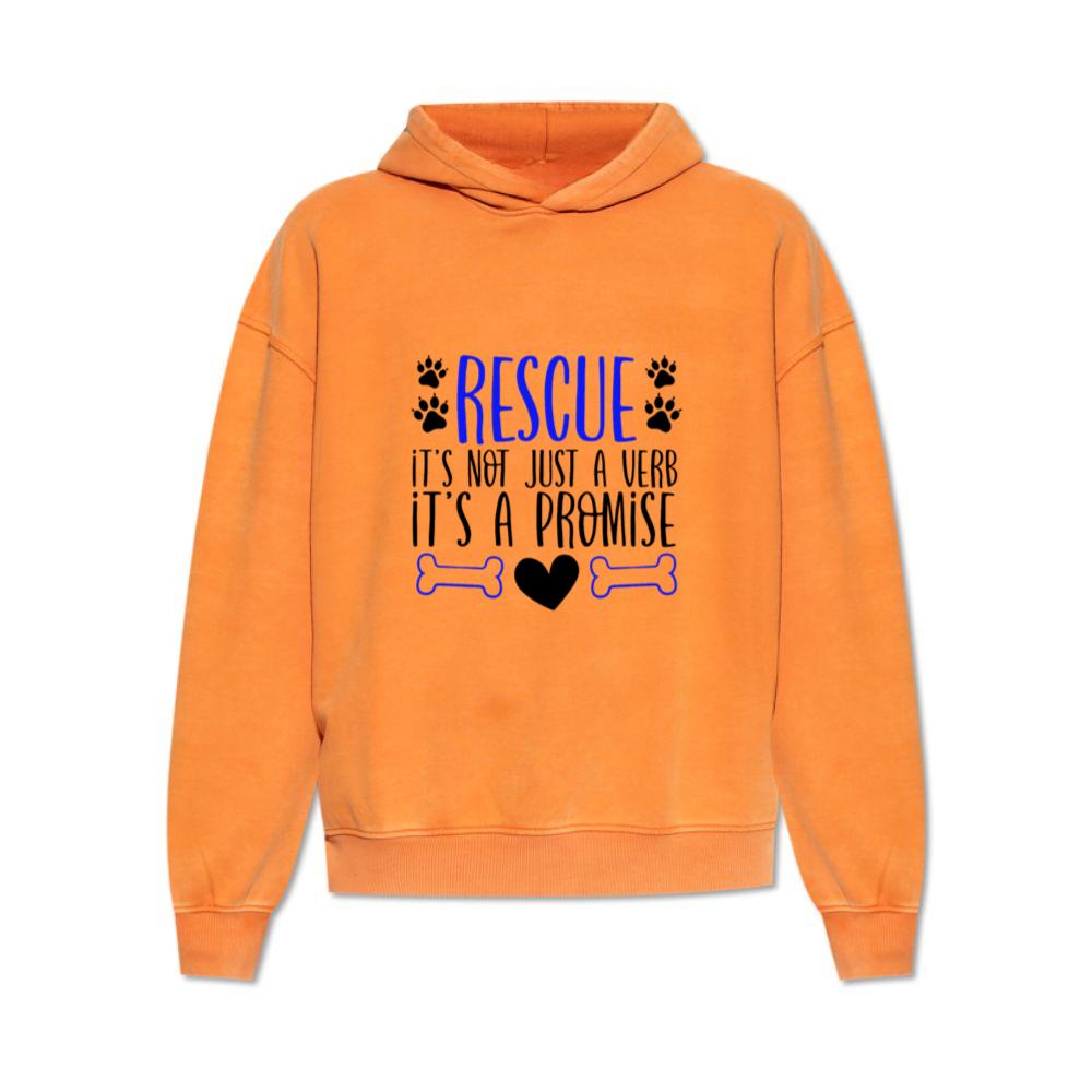 Rescue It’s Not Just a Verb It’s a Promise Dog Cat Adoption Gift Hoodie