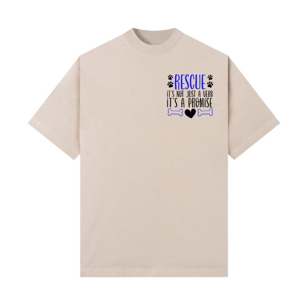 Rescue It’s Not Just a Verb It’s a Promise Dog Cat Adoption Gift T-Shirt