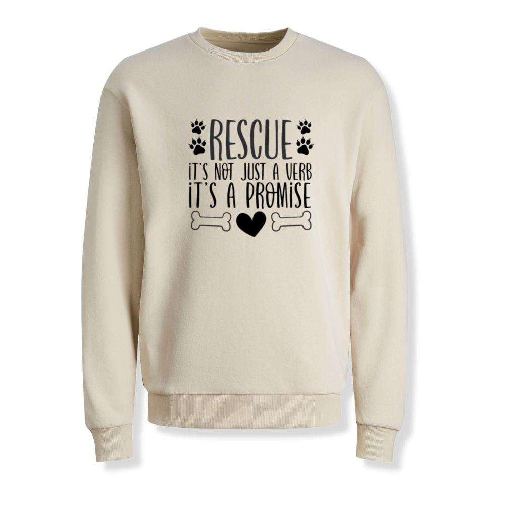Rescue Not Just a Verb It’s a Promise Animal Adoption Quote Sweatshirt 2 Rescue Not Just a Verb It’s a Promise Animal Adoption Quote Sweatshirt - Image 2