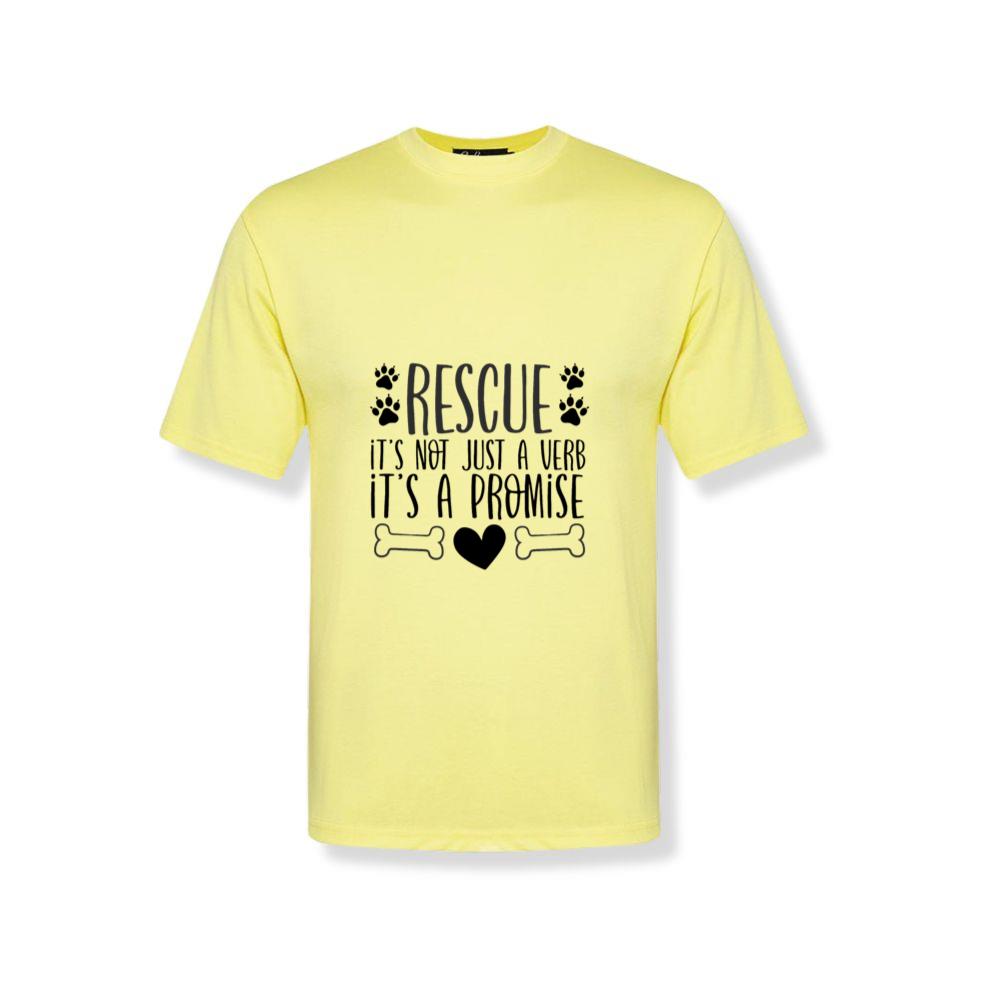 Rescue Not Just a Verb It’s a Promise Animal Adoption Quote T-Shirts