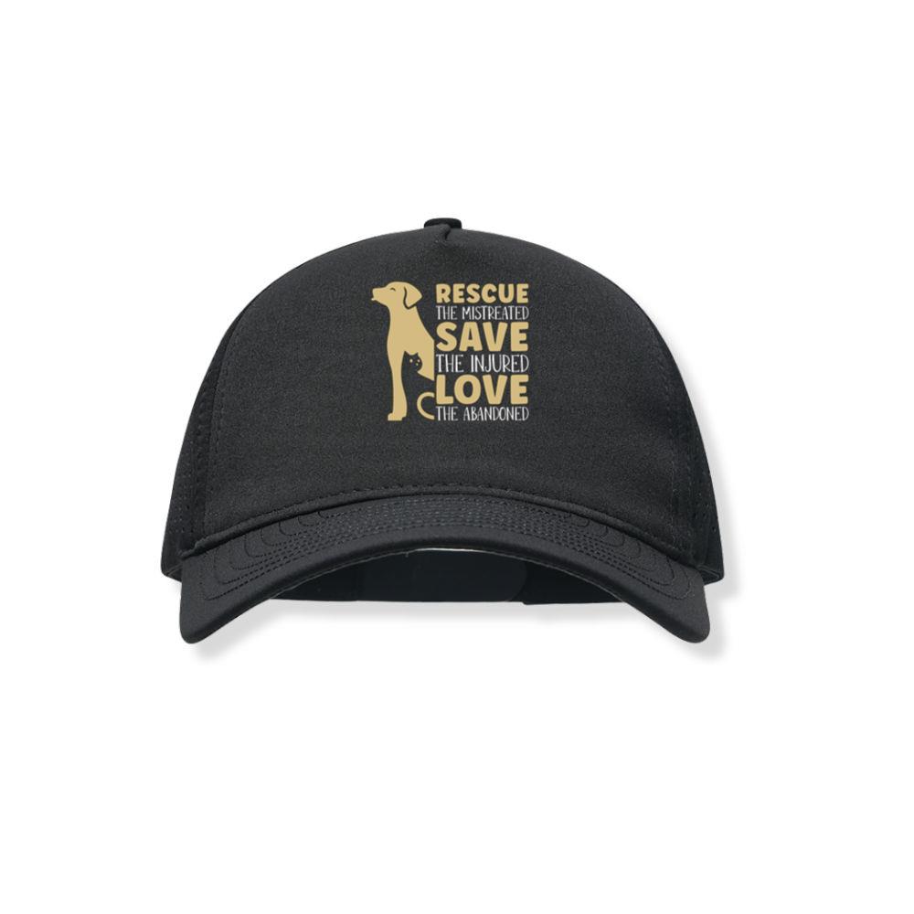 Rescue Save the Mistreated Love the Abandoned Animal Foster Gift Black Hat