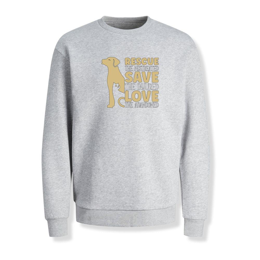 Rescue Save the Mistreated Love the Abandoned Animal Foster Gift Sweatshirt