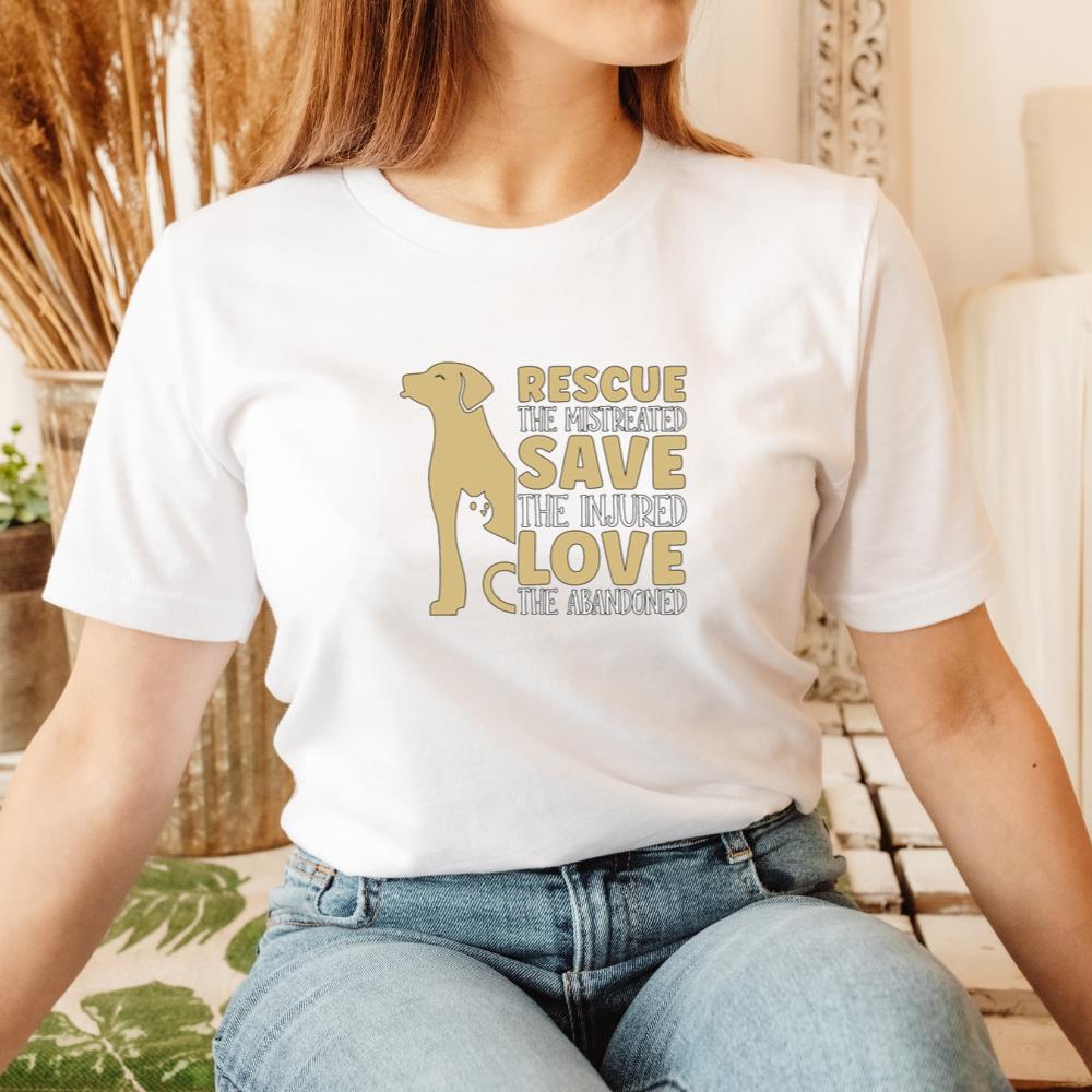 Rescue Save the Mistreated Love the Abandoned Animal Foster Gift T-Shirt