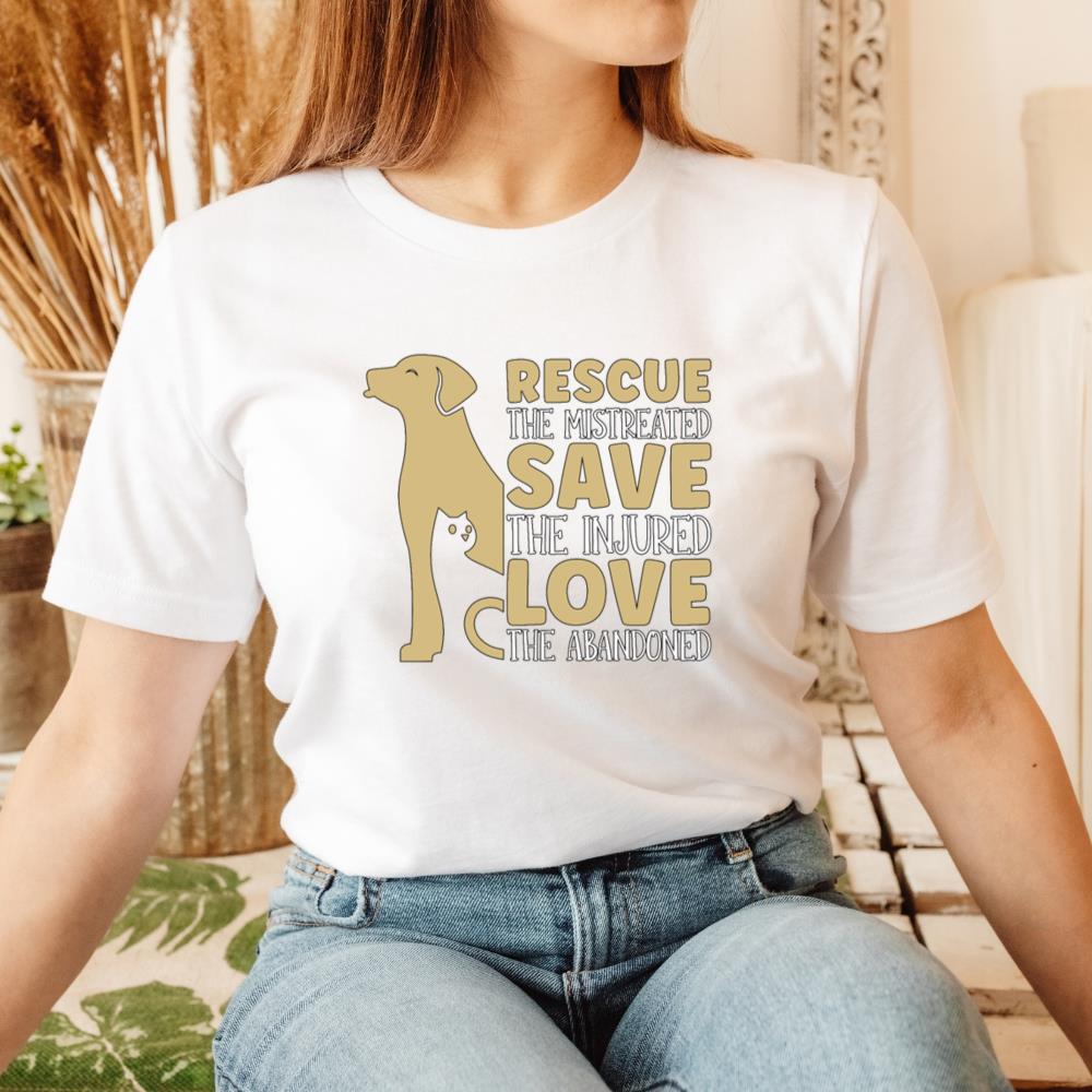 Rescue Save the Mistreated Love the Abandoned Animal Foster Gift T-Shirt