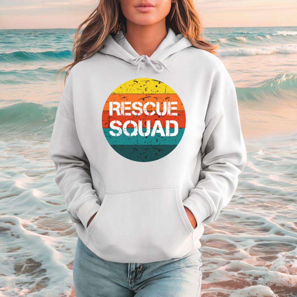 Rescue Squad Vintage Style Animal Adoption Pet Lover Gift Hoodie