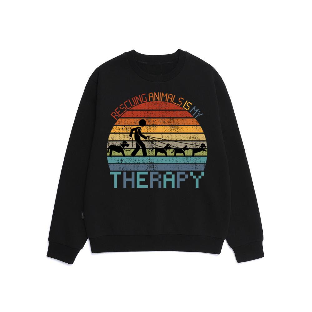 Rescuing Animals Is My Therapy Animal Control Worker Gift Sweatshirt