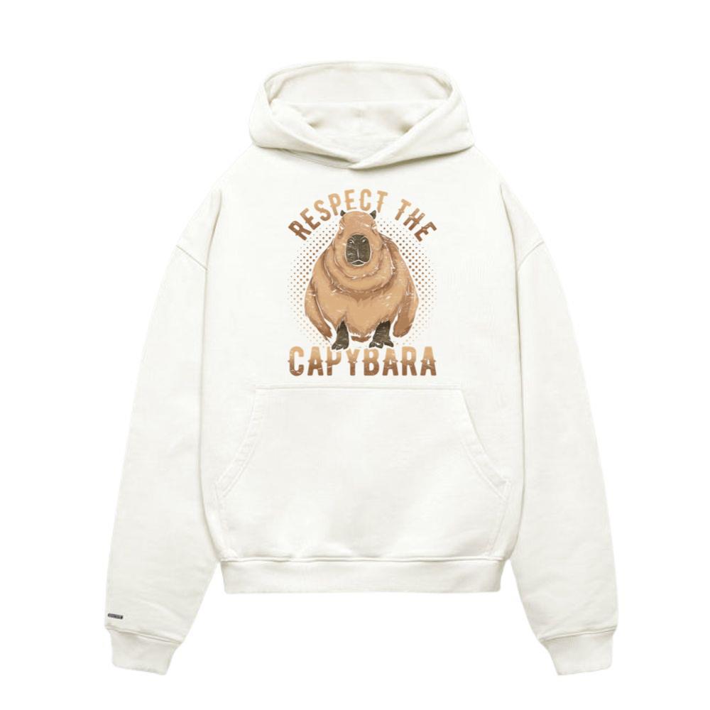Respect the capybara animal Funny capybara Hoodies