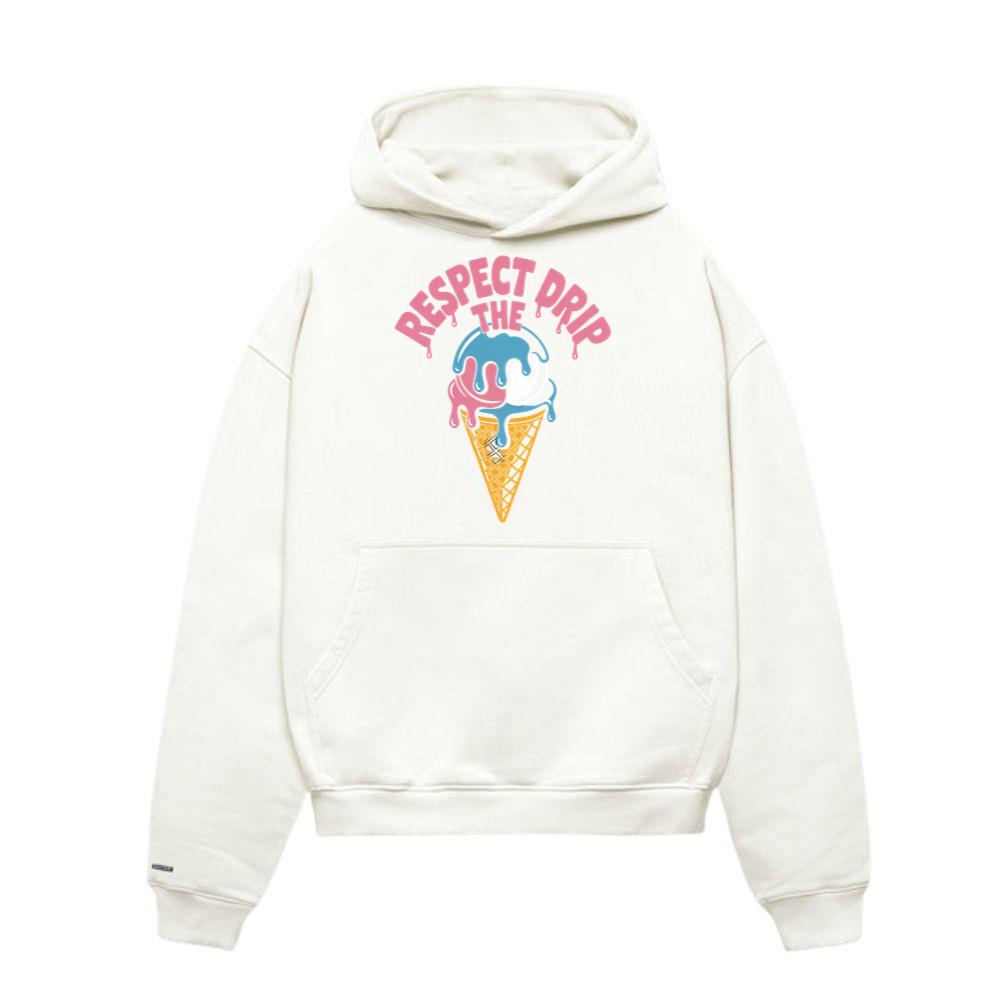 Respect The Drip Funny Ice Cream Cone Streetwear Hoodie