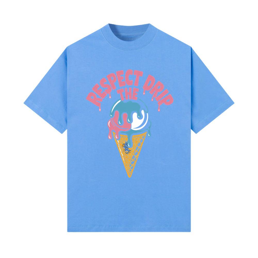 Respect The Drip Funny Ice Cream Cone Streetwear T-Shirt