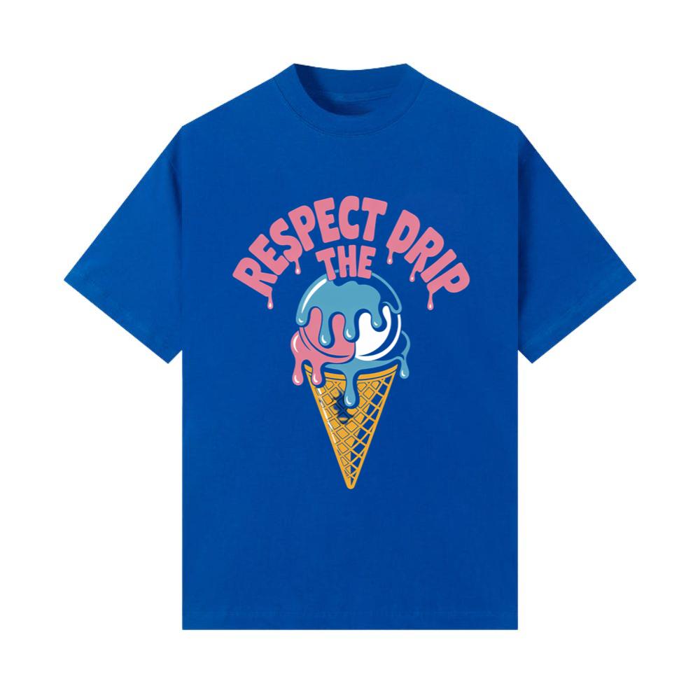 Respect The Drip Funny Ice Cream Cone Streetwear T-Shirt
