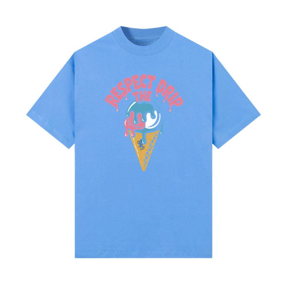 Respect The Drip Funny Ice Cream Cone Streetwear T-Shirts