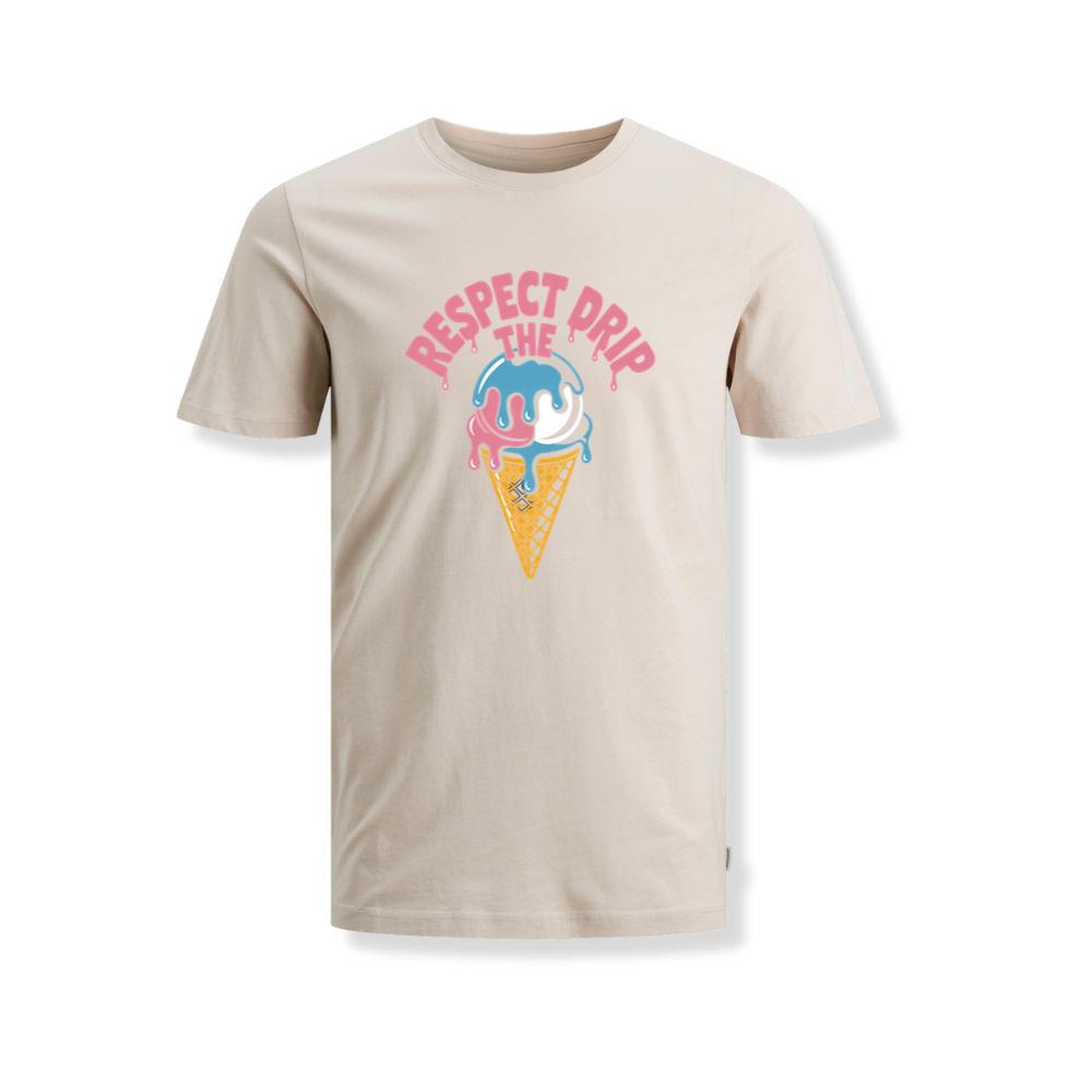 Respect The Drip Funny Ice Cream Cone Streetwear T-Shirts