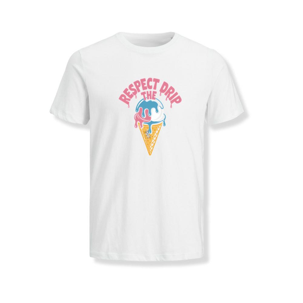Respect The Drip Funny Ice Cream Cone Streetwear T-Shirts