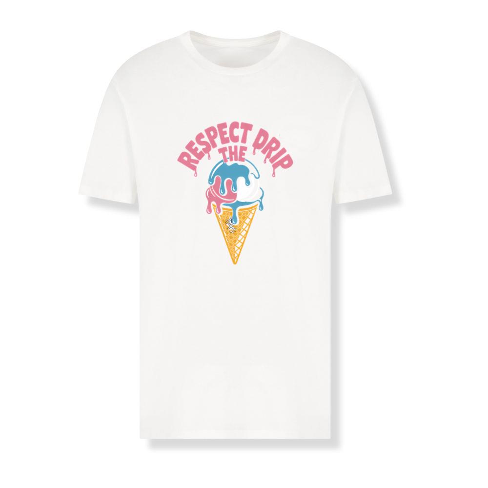 Respect The Drip Funny Ice Cream Cone Streetwear T-Shirts