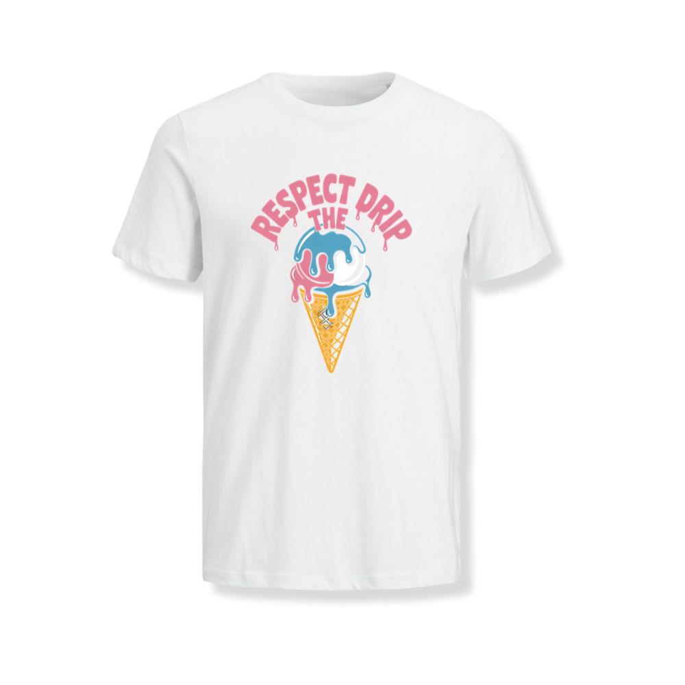 Respect The Drip Funny Ice Cream Cone Streetwear T-Shirts