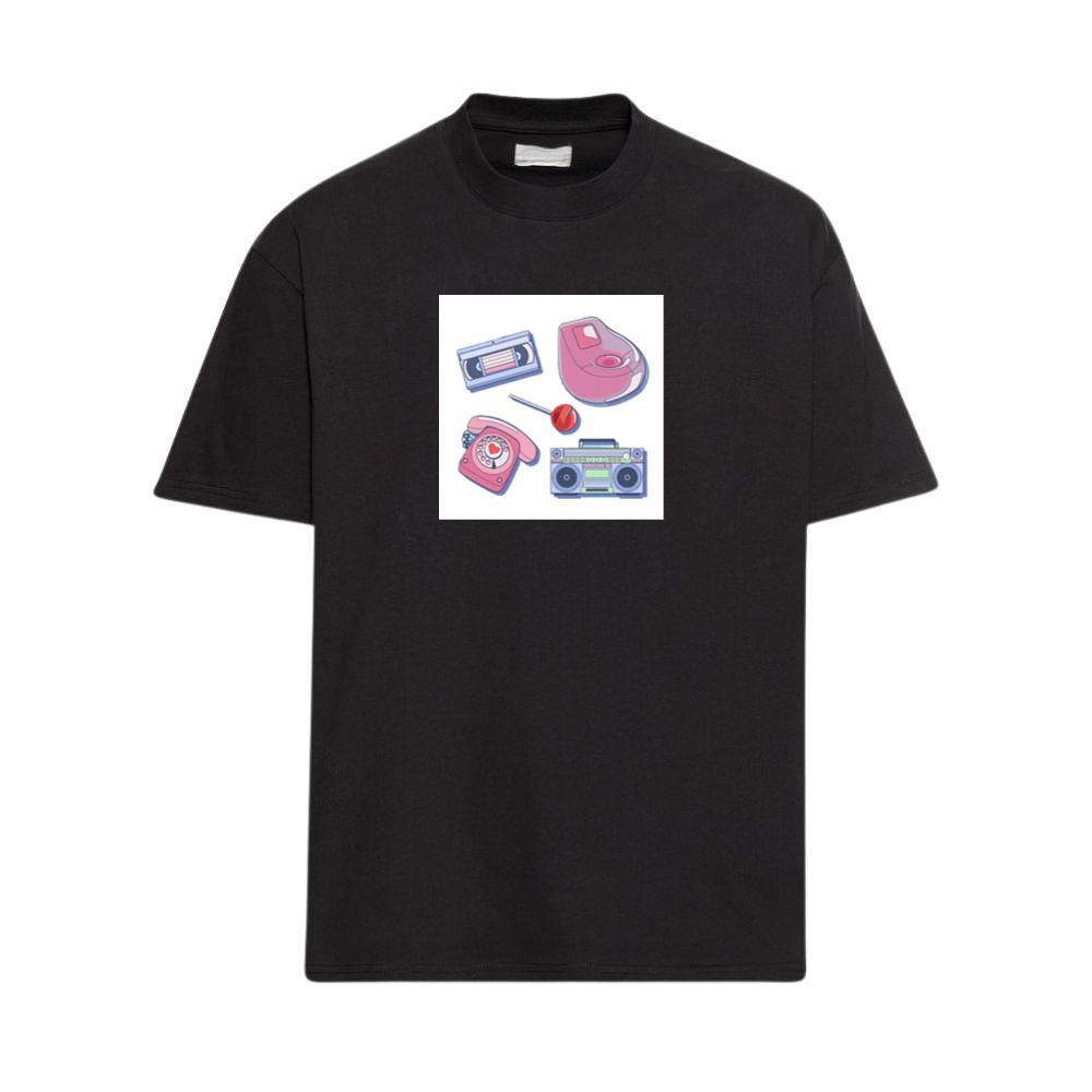 Retro 90s with Beanbag and Phone T-Shirts