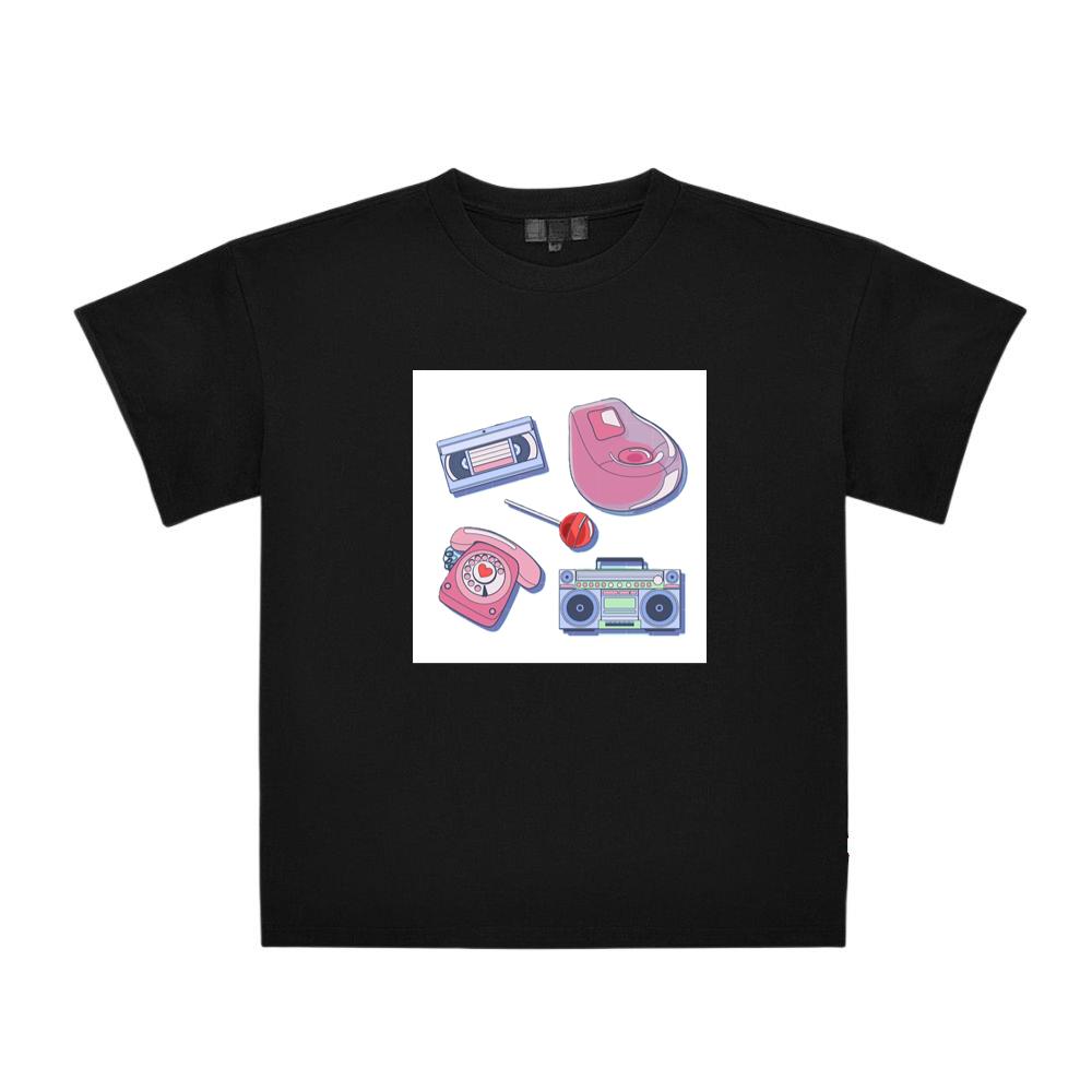 Retro 90s with Beanbag and Phone T-Shirts