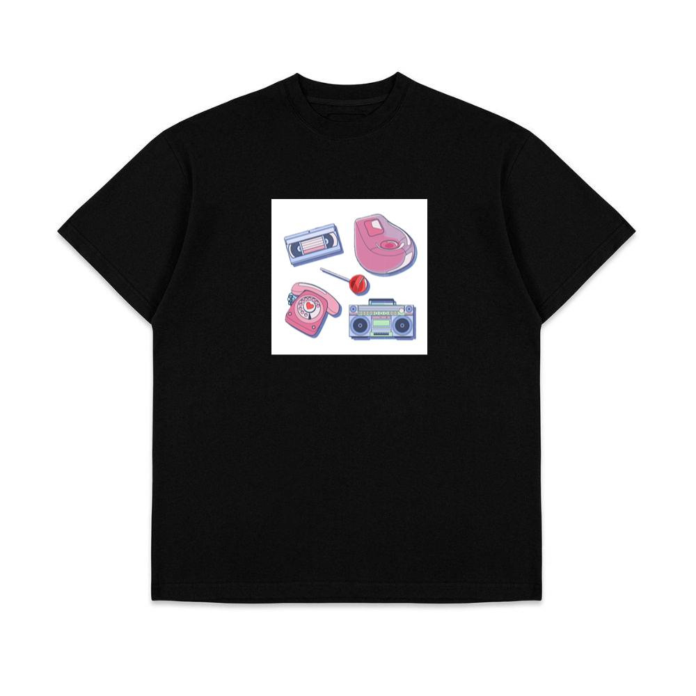 Retro 90s with Beanbag and Phone T-Shirts
