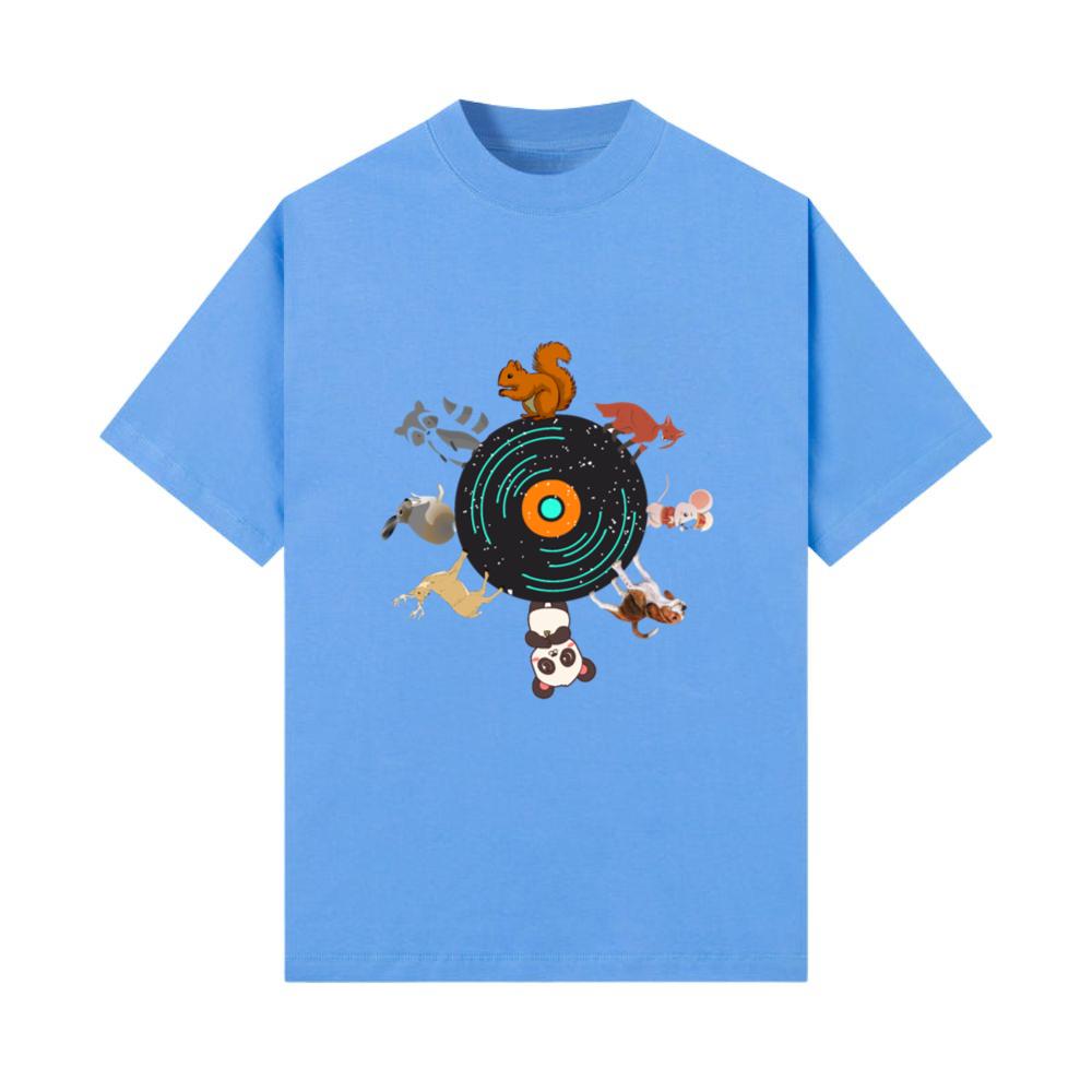 Retro Animals Vinyl Record T-Shirt