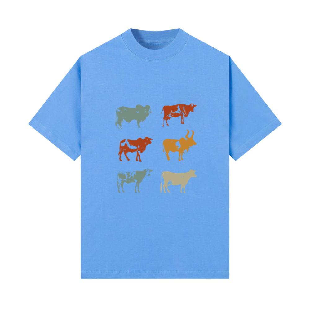 Retro Cow Lover Men Farm Animals Vintage Cow T-Shirt