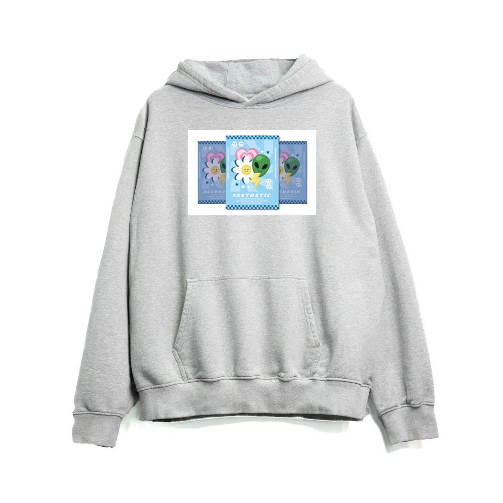 Retro-Futuristic Alien Bloom Hoodies