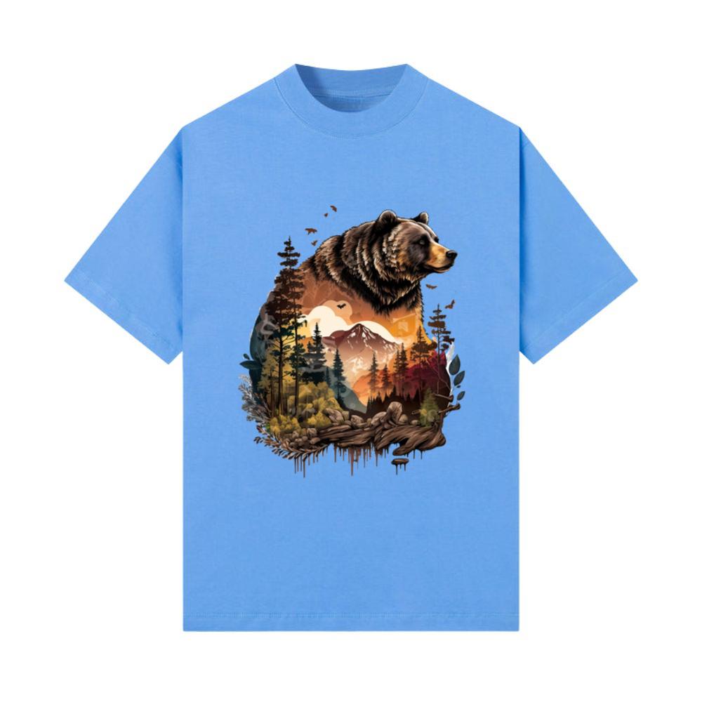 Retro Mountain Nature Animal Wildlife Forest Bear T-Shirt