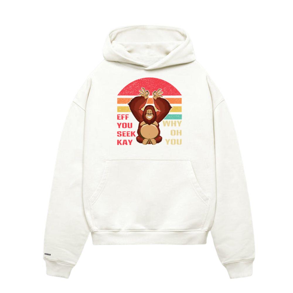 Retro Namaste Animal Meditation Cute Monkey Yoga Hoodies