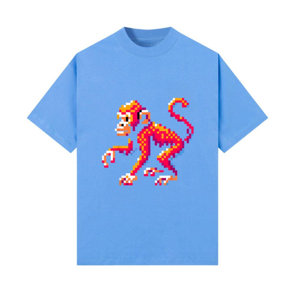 Retro Pixel Art Monkey Animal 80s T-Shirt