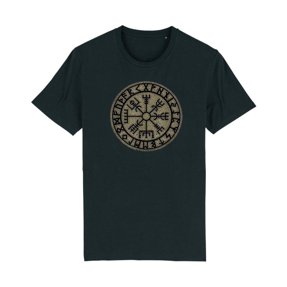 Retro Viking Symbol Compass Vegvisir Nordic Rune Celtic T-Shirt (1) 