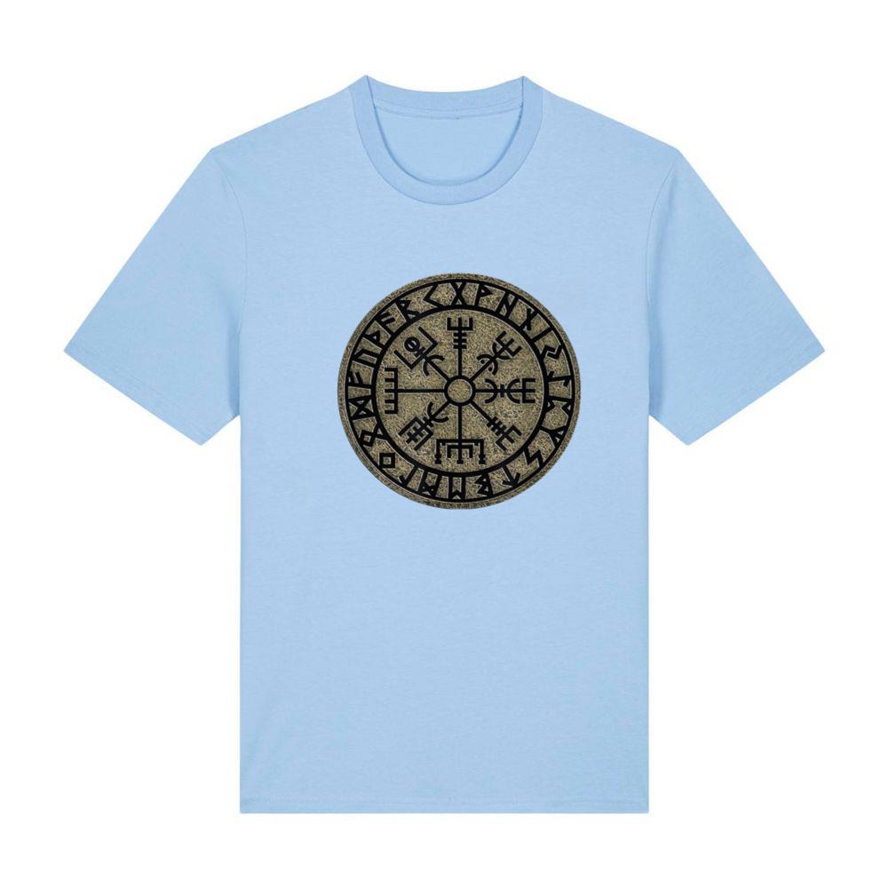 Retro Viking Symbol Compass Vegvisir Nordic Rune Celtic T-Shirt (1)