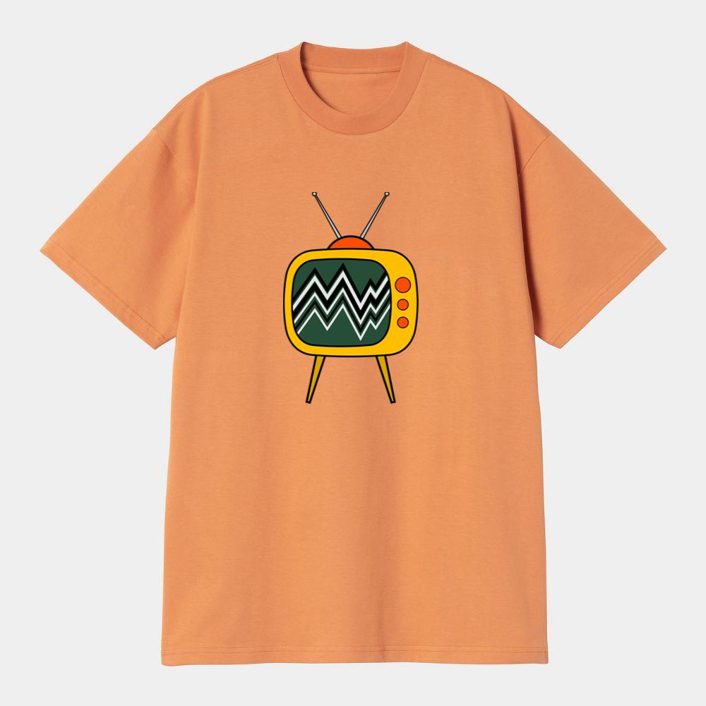 Retro Yellow Static Television T-Shirts