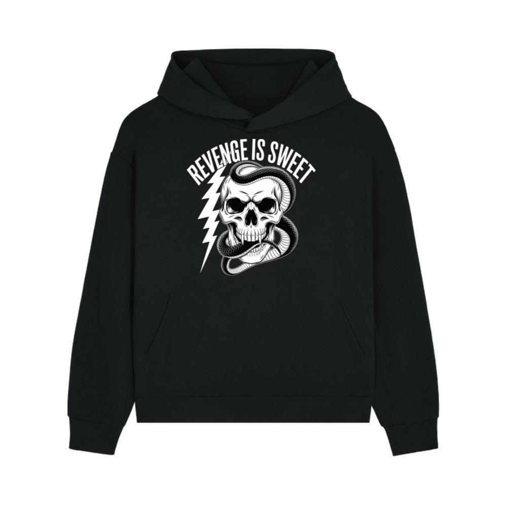 Revenge Is Sweet Skull with Snake and Lightning Graphic Hoodies