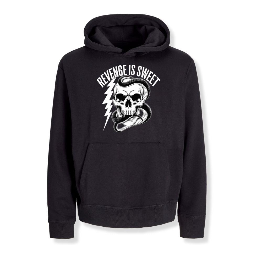 Revenge Is Sweet Skull with Snake and Lightning Graphic Hoodies