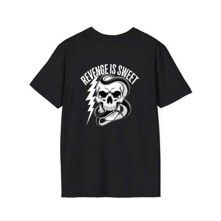 Revenge Is Sweet Skull with Snake and Lightning Graphic T-Shirt