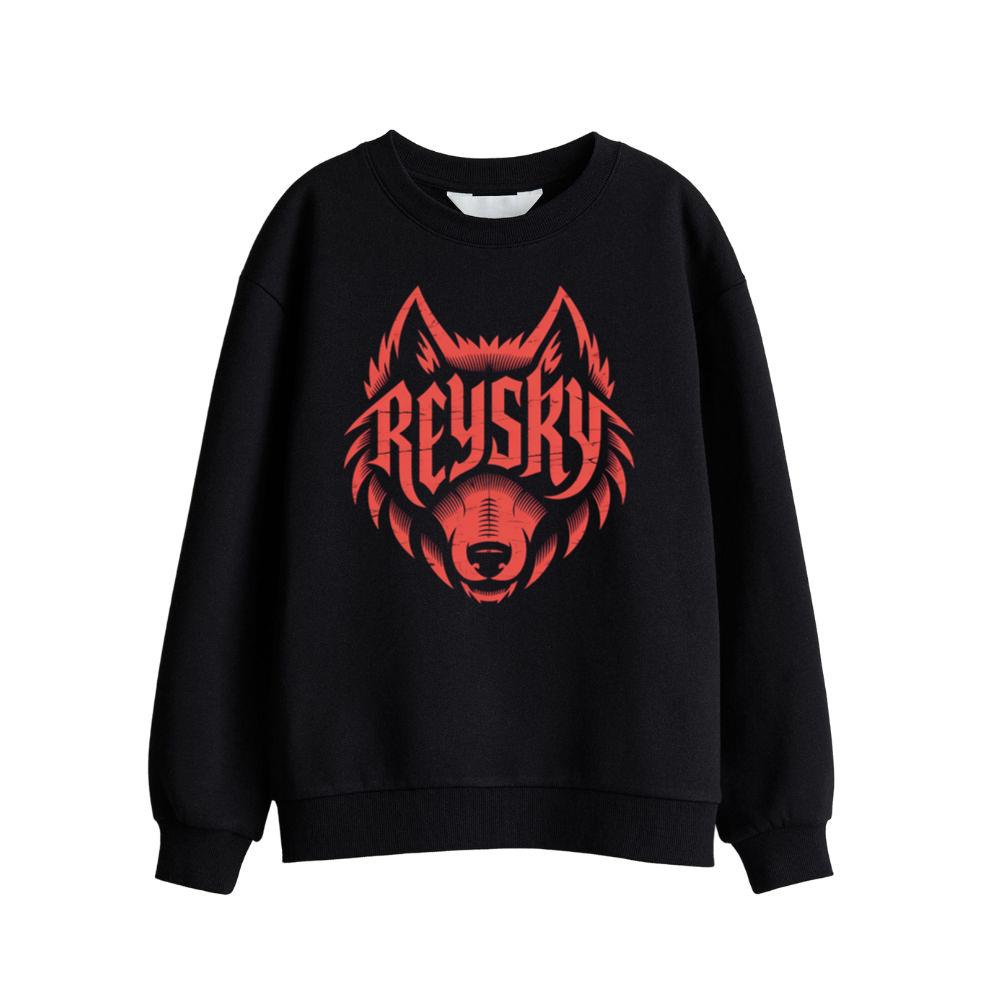 Reyski Red Wolf Head Aggressive Logo Style Design Sweatshirts