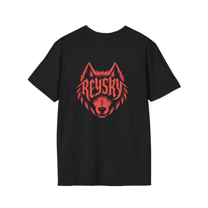 Reyski Red Wolf Head Aggressive Logo Style Design T-Shirt