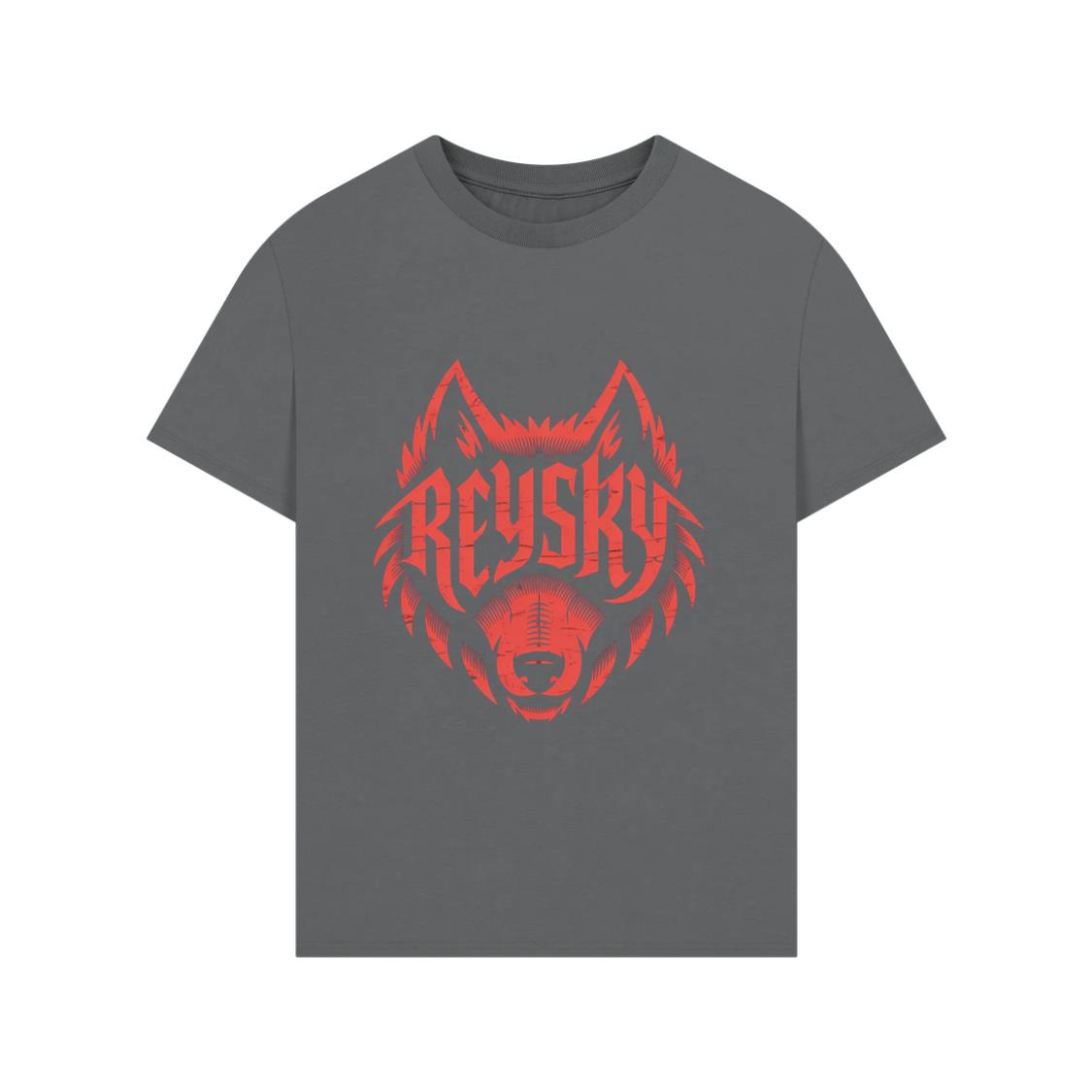 Reyski Red Wolf Head Aggressive Logo Style Design T-Shirts
