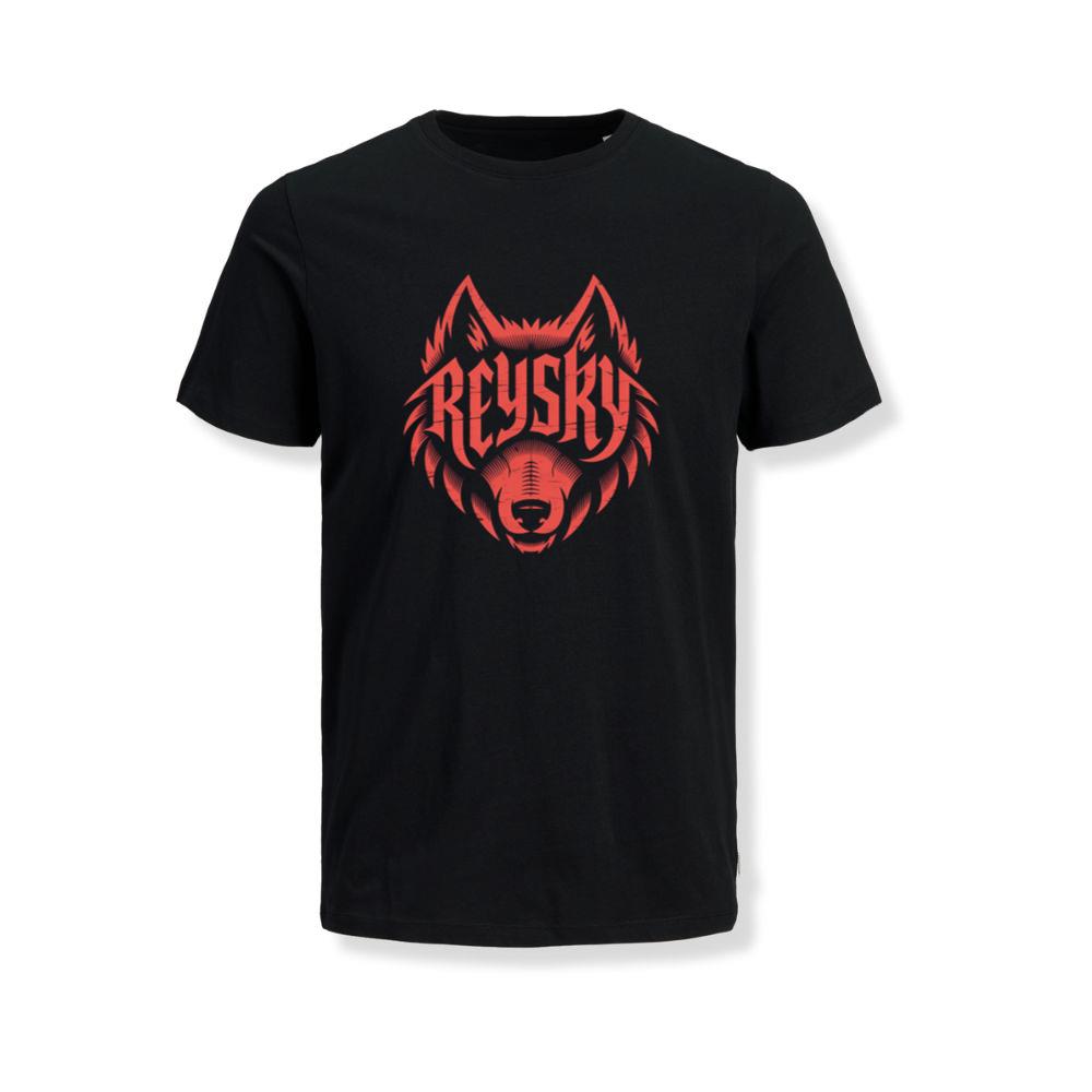 Reyski Red Wolf Head Aggressive Logo Style Design T-Shirts