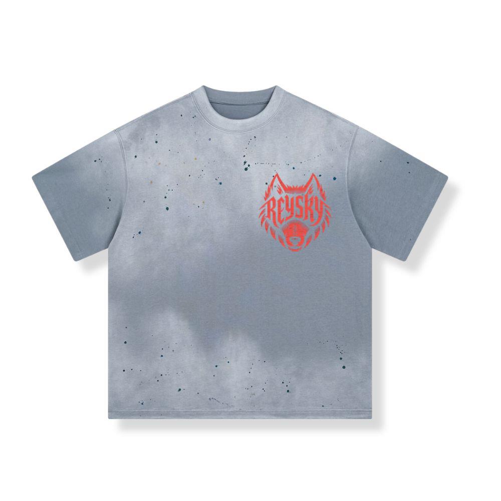 Reyski Red Wolf Head Aggressive Logo Style Design T-Shirts