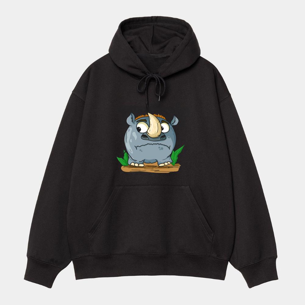 Rhino Confused Happy Sad Hoodie