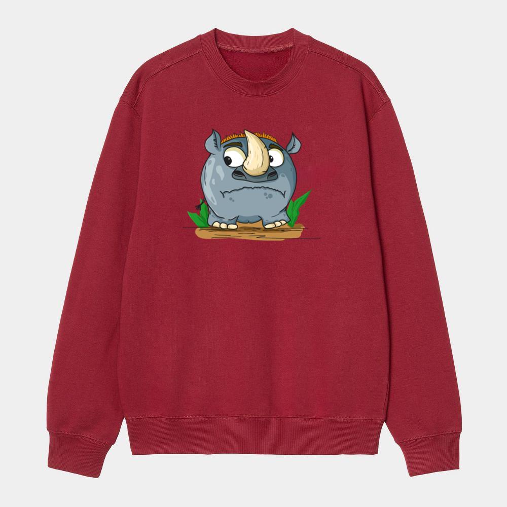 Rhino Confused Happy Sad Sweatshirt