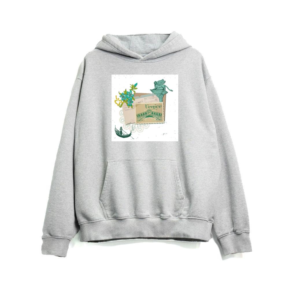 Rialto Bridge, Lion, and Gondola Collage Hoodies