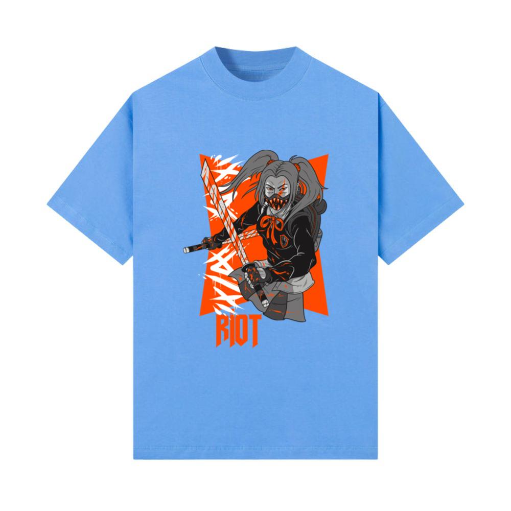 Riot Anime And Manga Style Fierce Girl T-Shirt
