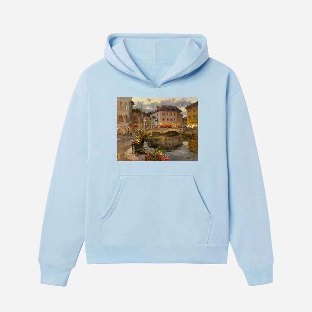 Riverside Village Lights Hoodies