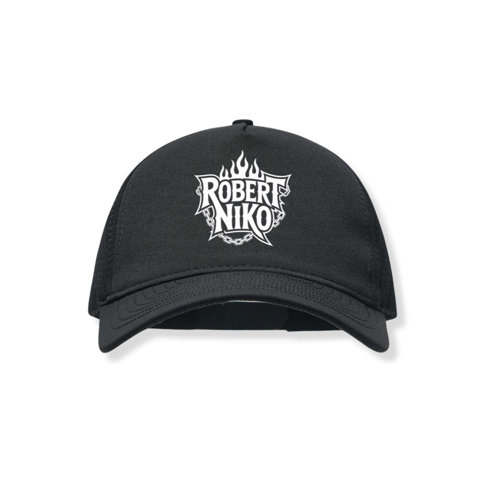 Robert Niko Fire Typography Design Black Hat